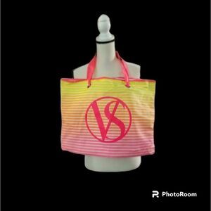5/$25 Victoria's Secret neon canvas tote bag